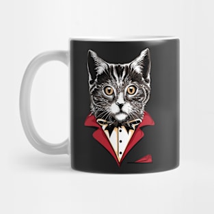 Cat Wearing Tuxedo Art Mug